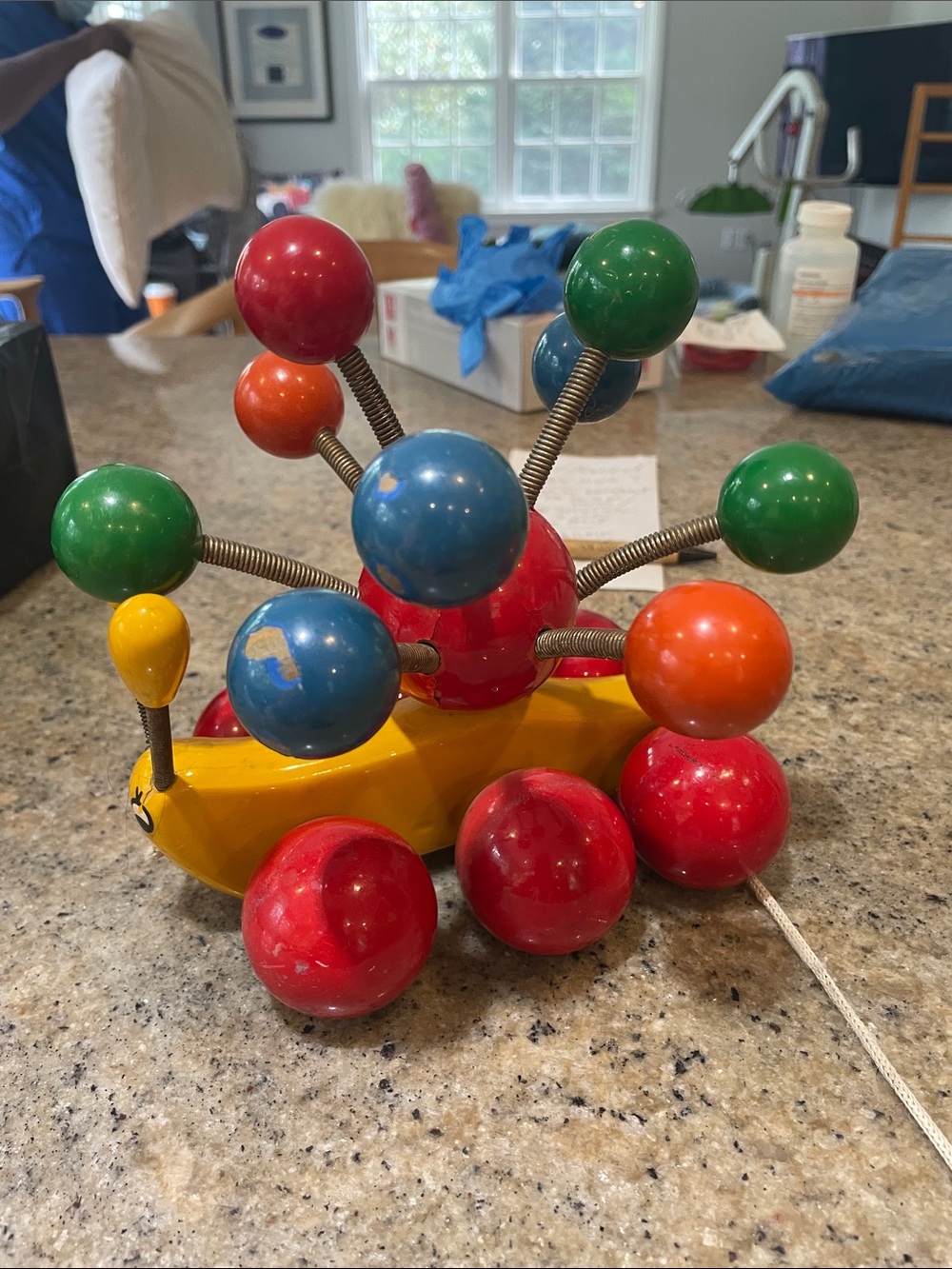 Classic Wooden Pull-Along Caterpillar Toy - Multicolor - Picture 4 of 4